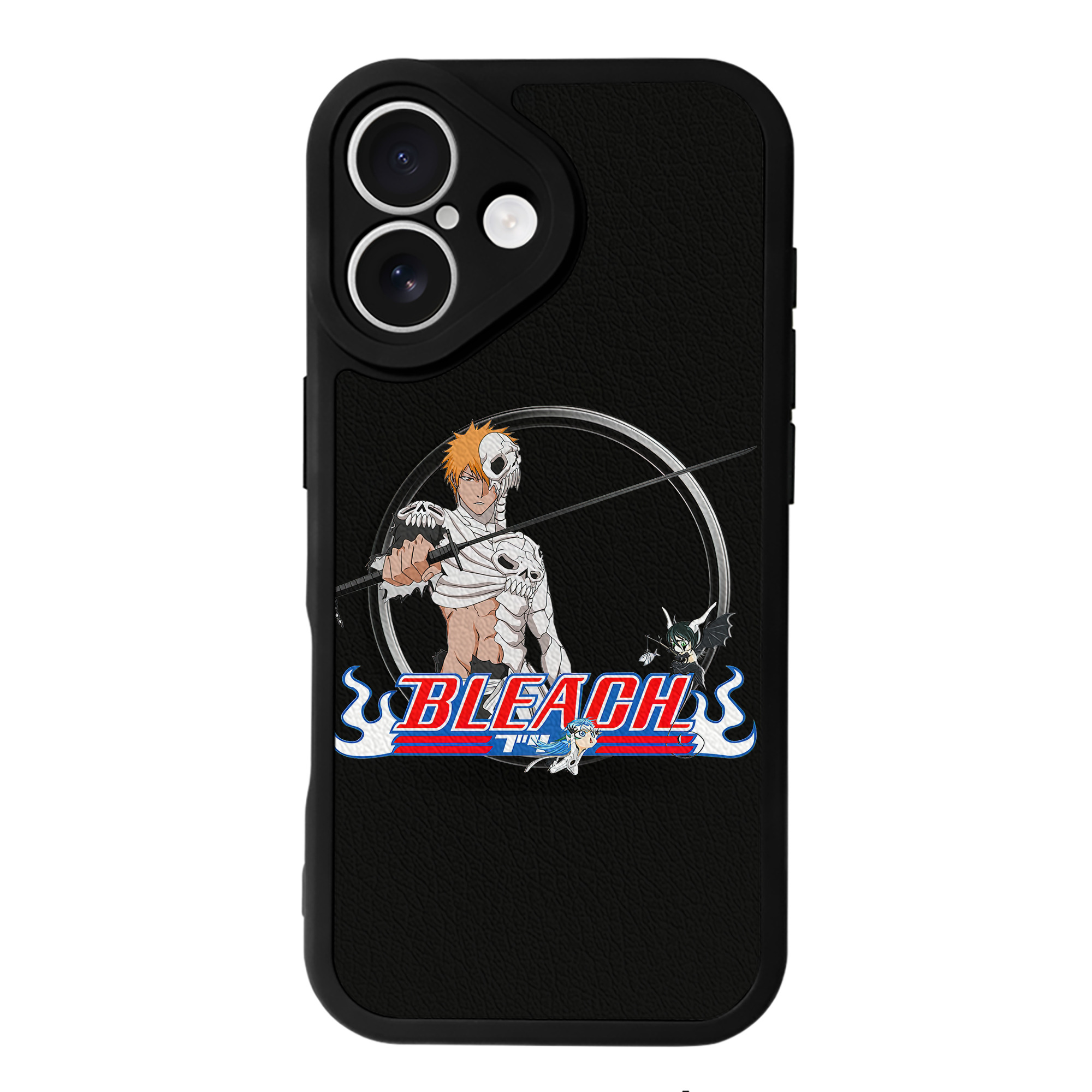 ブリーチ 黒崎一護（くろさき いちご）BLEACH Kurosaki Ichigo 【iPhone 16シリーズ対応】シリコンスマホケース（レザー調） 材質：シリコン